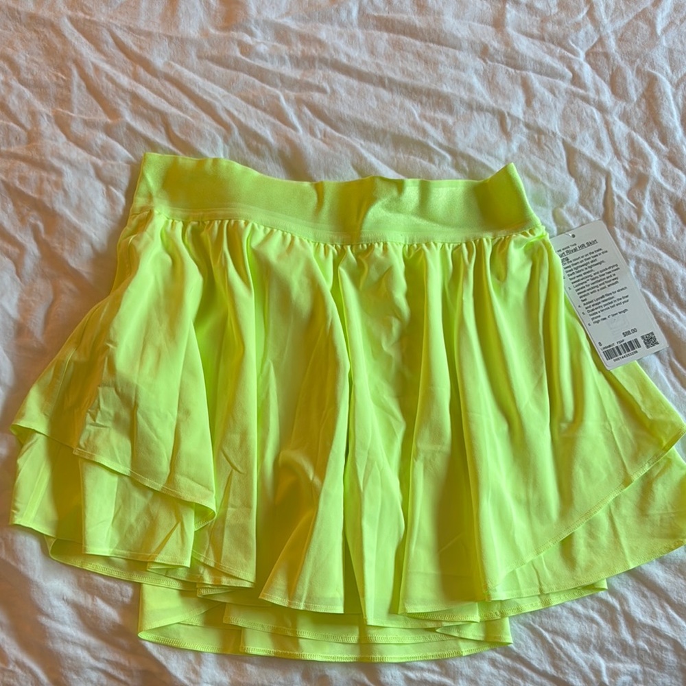 Lululemon Neon Yellow Tennis Skirt